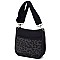 Trendy  Leopard Colorblock Hobo Crossbody Bag