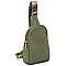 Fashion Solid Color Sling Bag