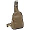 Fashion Solid Color Sling Bag