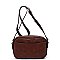 Real Suede Leather Boxy Crossbody Bag