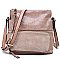 Real Suede Front Pocket Python Crossbody Bag