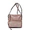 Real Suede Front Pocket Python Crossbody Bag