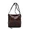 Real Suede Front Pocket Python Crossbody Bag