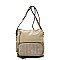 Real Suede Front Pocket Python Crossbody Bag