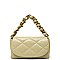 Quilted Flap Chain Link Crossbody Bag