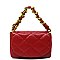 Quilted Flap Chain Link Crossbody Bag