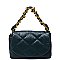 Quilted Flap Chain Link Crossbody Bag