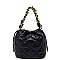 Quilted Chain Link Bucket Bag