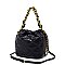 Quilted Chain Link Bucket Bag