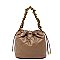 Quilted Chain Link Bucket Bag