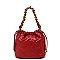 Quilted Chain Link Bucket Bag