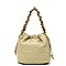 Quilted Chain Link Bucket Bag