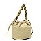 Quilted Chain Link Bucket Bag