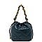 Quilted Chain Link Bucket Bag