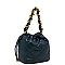 Quilted Chain Link Bucket Bag