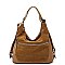 Real Suede Microfiber Convertible Shoulder Bag Backpack