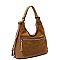 Real Suede Microfiber Convertible Shoulder Bag Backpack