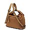 Real Suede Microfiber Convertible Shoulder Bag Backpack