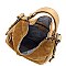 Real Suede Microfiber Convertible Shoulder Bag Backpack