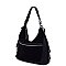 Real Suede Microfiber Convertible Shoulder Bag Backpack