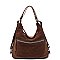 Real Suede Microfiber Convertible Shoulder Bag Backpack