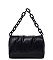 Acrylic Chain Link Puffy Flap Crossbody Bag