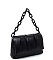 Acrylic Chain Link Puffy Flap Crossbody Bag
