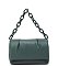 Acrylic Chain Link Puffy Flap Crossbody Bag