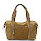 Real Suede Leather 2-Way Satchel