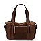 Real Suede Leather 2-Way Satchel