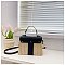 Straw Modern Satchel-Crossbody Bag