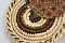 Circled Pattern Straw Round Crossbody Bag