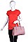 LUXURY CALYX PEBBLED VEGAN SATCHEL BAG WITH LONG STRAP JY-20241