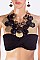 Mixed Metal Plates Wooden Beads Statement Necklace Set