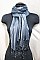 Pack of (12 pieces) Silky Sold Scarves with Tassels