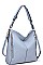LUXURY FAUX LEATHER CARRIE SIDE ZIP HOBO BAG JY-20639ML