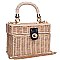 KONA NATURAL WOVEN 2-WAY BOXY BAG