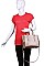 CROC TEXTURED SATCHEL WITH LONG STRAP