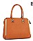 Classy 3 in 1 Hardware Metal Accent Satchel Wallet Set