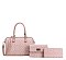 3-IN-1 OVAL PRINTED DUFFLE BOSTON BAG WITH CROSSBODY AND WALLET SET
