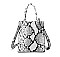 STYLISH PHYTON SNAKE FAUX LEATHER DESIGN TOTE BAG