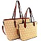 Chic Monogram Two-Tone Twin Tote Value SET MH-2311-1M