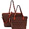 Chic Monogram Two-Tone Twin Tote Value SET MH-2311-1M