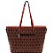 Chic Monogram Two-Tone Twin Tote Value SET MH-2311-1M
