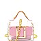 Buckle Accent Clear Transparent 2 in 1 Shoulder Bag MH-2317T