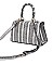 FASHION STRIPED BLAKE SNAKE DESIGN CROSSBODY BAG