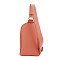 Unisex Double Front Large Size Zippered Pocket Sling Bag