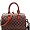 Stylish Monogram Two-Tone Boston Satchel Wallet SET MH-2344-1