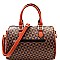 Stylish Monogram Two-Tone Boston Satchel Wallet SET MH-2344-1
