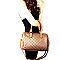 Stylish Monogram Two-Tone Boston Satchel Wallet SET MH-2344-1